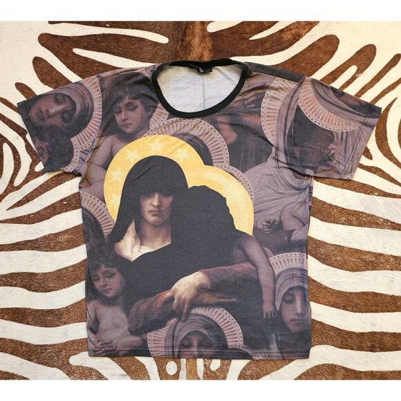 Givenchy SS13 Madonna T-shirt Size L AOP all over print authentic Maria - Picture 1 of 8